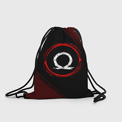Рюкзак-мешок Символ God of War и краска вокруг на темном фоне, цвет: 3D-принт