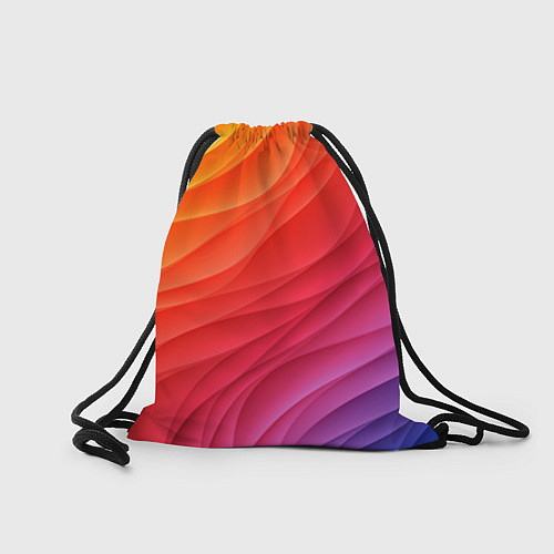 Мешок для обуви Разноцветные цифровые волны / 3D-принт – фото 2