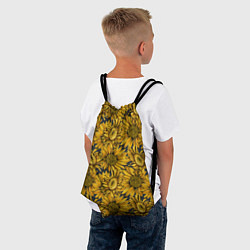Рюкзак-мешок Цветы Подсолнечники, цвет: 3D-принт — фото 2