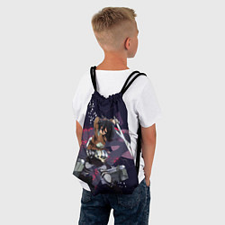 Рюкзак-мешок Микаса Аккерман-Атака Титанов, цвет: 3D-принт — фото 2