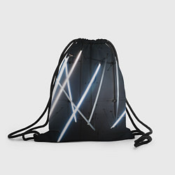 Рюкзак-мешок Неоновые лампы во тьме - Голубой, цвет: 3D-принт
