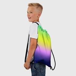 Рюкзак-мешок Разноцветный размытый фон градиент, цвет: 3D-принт — фото 2
