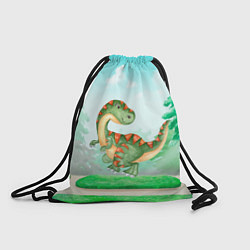 Рюкзак-мешок Маленький Динозаврик, цвет: 3D-принт