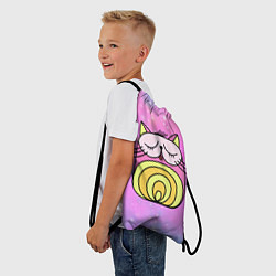 Рюкзак-мешок Абстрактный круглый котик, цвет: 3D-принт — фото 2