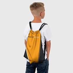 Рюкзак-мешок Mens style мужской стиль - чёрный с оранжевым, цвет: 3D-принт — фото 2
