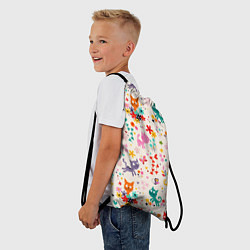 Рюкзак-мешок COLORFUL FUNNY KITTENS, цвет: 3D-принт — фото 2