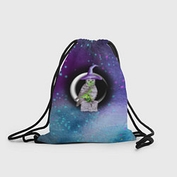 Рюкзак-мешок Сова-колдунья с зельем на фоне ночного неба, цвет: 3D-принт