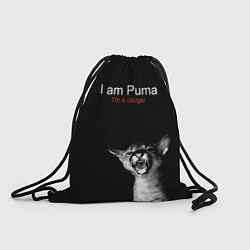 Рюкзак-мешок Im a Puma Im a cougar, цвет: 3D-принт