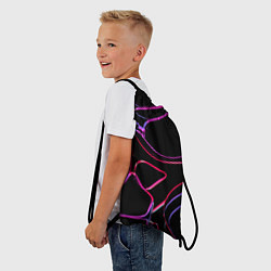 Рюкзак-мешок Неоновые линзы во тьме - Розовый, цвет: 3D-принт — фото 2