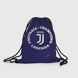 Рюкзак-мешок Символ Juventus и круглая надпись Football Legends, цвет: 3D-принт