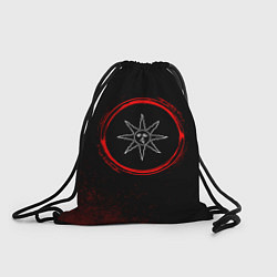 Рюкзак-мешок Символ Dark Souls и краска вокруг на темном фоне, цвет: 3D-принт