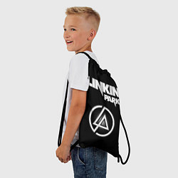 Рюкзак-мешок Linkin Park логотип и надпись, цвет: 3D-принт — фото 2