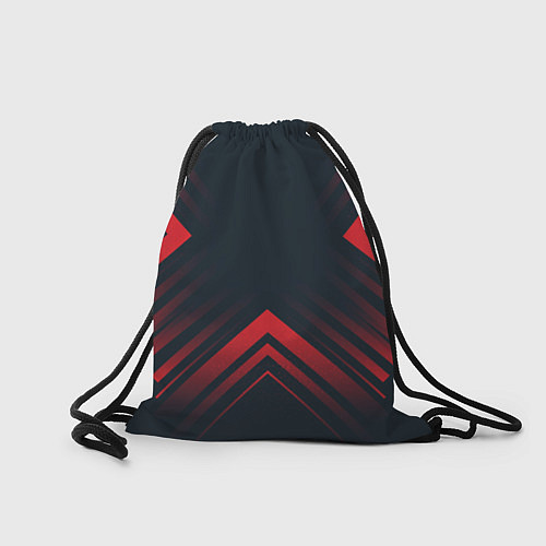 Мешок для обуви Красный Символ Destiny на темном фоне со стрелками / 3D-принт – фото 2