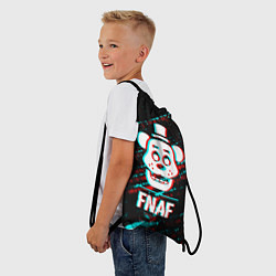 Рюкзак-мешок FNAF в стиле Glitch Баги Графики на темном фоне, цвет: 3D-принт — фото 2