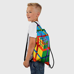 Рюкзак-мешок Цветные кубики КУБОКУБ, цвет: 3D-принт — фото 2