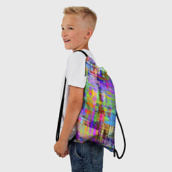 Рюкзак-мешок Красочный авангардный глитч Fashion trend, цвет: 3D-принт — фото 2