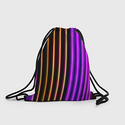 Рюкзак-мешок Неоновые линейные фонари - Фиолетовый, цвет: 3D-принт