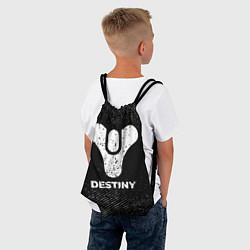 Рюкзак-мешок Destiny с потертостями на темном фоне, цвет: 3D-принт — фото 2