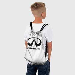 Рюкзак-мешок Infiniti Speed на светлом фоне со следами шин, цвет: 3D-принт — фото 2