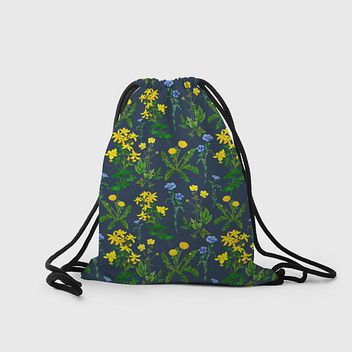 Мешок для обуви Одуванчики и другие полевые цветы - ботанический п / 3D-принт – фото 2