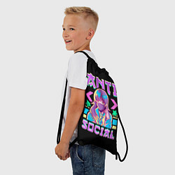 Рюкзак-мешок Anti Social Антисоциальный, цвет: 3D-принт — фото 2