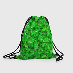 Рюкзак-мешок Зелёные листья - текстура, цвет: 3D-принт