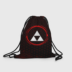 Мешок для обуви Символ Zelda и краска вокруг на темном фоне