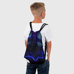 Рюкзак-мешок Неоновый фрактал - абстракция, цвет: 3D-принт — фото 2