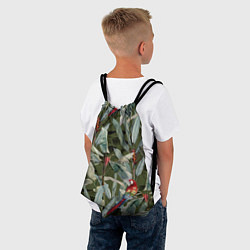 Рюкзак-мешок Попугаи и Цветы Зелёные Джунгли, цвет: 3D-принт — фото 2