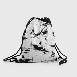 Рюкзак-мешок Кровожадные акулы - стая, цвет: 3D-принт