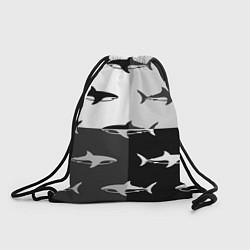 Рюкзак-мешок Стая акул - pattern, цвет: 3D-принт
