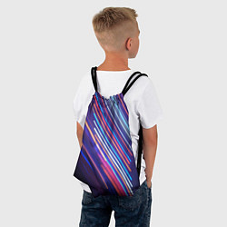 Рюкзак-мешок Неоновое множество разноцветных фонарей во тьме, цвет: 3D-принт — фото 2