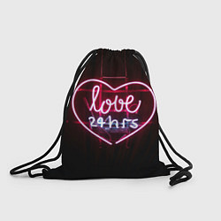 Рюкзак-мешок Неоновая любовь 24 часа, цвет: 3D-принт
