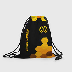 Рюкзак-мешок Volkswagen - gold gradient: символ и надпись верти, цвет: 3D-принт