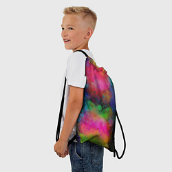 Рюкзак-мешок Разноцветные брызги кляксы, цвет: 3D-принт — фото 2