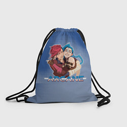 Рюкзак-мешок Arcane - Джинкс и Вай, цвет: 3D-принт