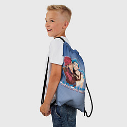 Рюкзак-мешок Arcane - Джинкс и Вай, цвет: 3D-принт — фото 2