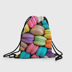 Рюкзак-мешок Цветные Макаруны, цвет: 3D-принт