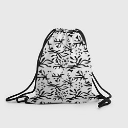 Рюкзак-мешок Черно белый абстрактный модный узор, цвет: 3D-принт