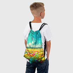 Рюкзак-мешок Бесконечное поле цветов, цвет: 3D-принт — фото 2