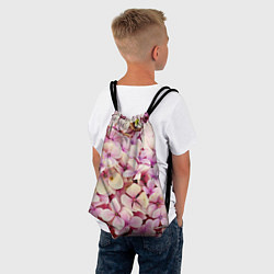 Рюкзак-мешок Розовые цветы яркой поляной, цвет: 3D-принт — фото 2
