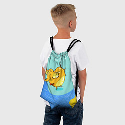 Рюкзак-мешок Желтая слониха - балерина, цвет: 3D-принт — фото 2