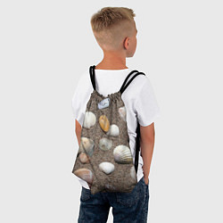 Рюкзак-мешок Композиция из ракушек на песке, цвет: 3D-принт — фото 2