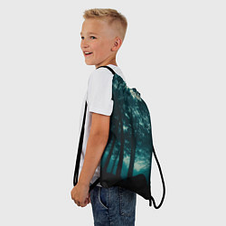 Рюкзак-мешок Тёмный лес на закате, цвет: 3D-принт — фото 2