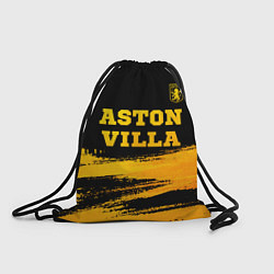 Рюкзак-мешок Aston Villa - gold gradient: символ сверху, цвет: 3D-принт