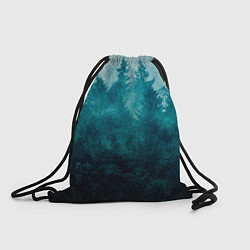 Рюкзак-мешок Темный хвойный лес, цвет: 3D-принт