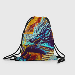 Рюкзак-мешок Японский Дракон В Огне, цвет: 3D-принт
