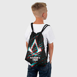 Рюкзак-мешок Assassins Creed в стиле glitch и баги графики на т, цвет: 3D-принт — фото 2