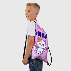 Рюкзак-мешок Вика кошечка с сердечком, цвет: 3D-принт — фото 2