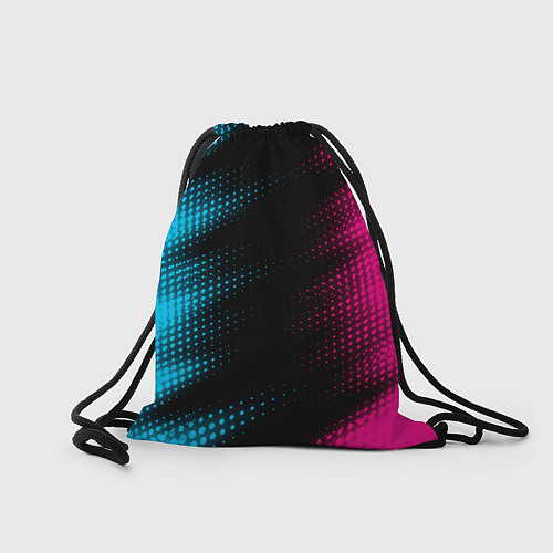Мешок для обуви Suzuki - neon gradient: символ сверху надпись сниз / 3D-принт – фото 2